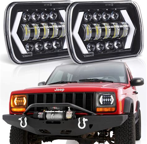 Amazon X Inch Halo Led Headlights Ovotor X Inch Square Led