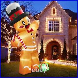 12FT Gingerbread Man Christmas Inflatables Christmas Blow Up Yard