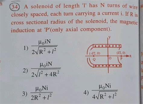 A Closely Wound Solenoid Of Turns And Area Of Cross Section