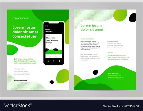 Layout Template Design With Mobile Application Vector Image
