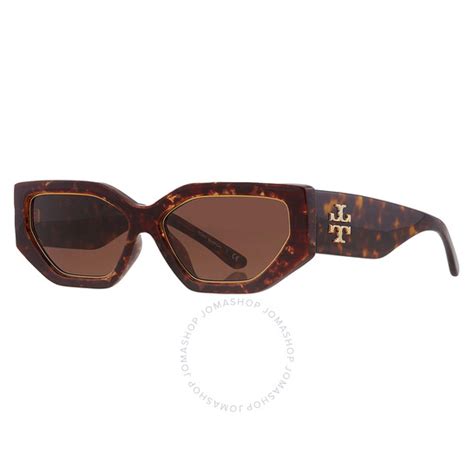 Tory Burch Brown Irregular Ladies Sunglasses Ty9070u 151973 55 725125373463 Sunglasses Jomashop