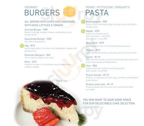 Menù Zaras Cafe Ballito Sluurpy