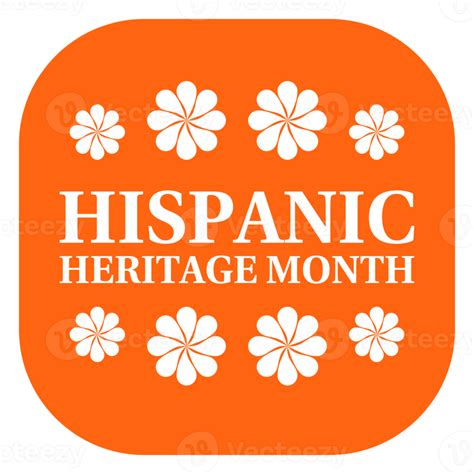 Hispanic Heritage Month Isolated Header Design Element For Promotional