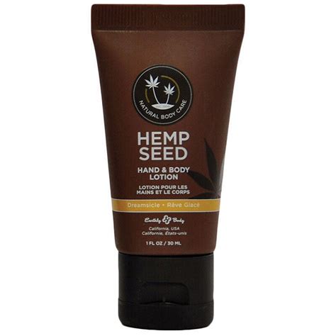 Earthly Body Hemp Seed Hand And Body Lotion Dreamsicle 1oz