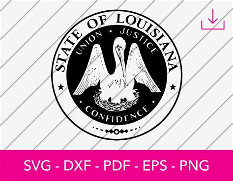 Louisiana Svg Louisiana State Seal Svg Louisiana State Flag Svg Cut