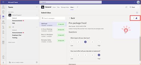 started   employee ideas app  microsoft teams rishona elijah