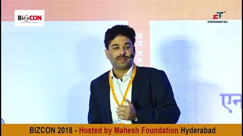 Invest Jini Co Founder Anuraag Saboo At Bizcon Hyderabad