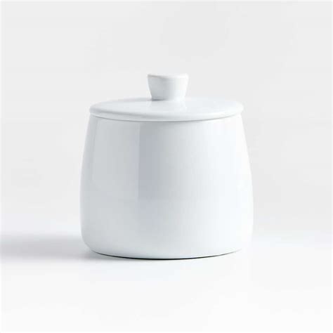 White Ceramic Sugar Bowl + Reviews | Crate & Barrel