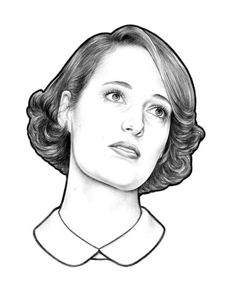 Fleabag Phoebe Waller Bridge Pencil Portrait Jennifer Dionisio