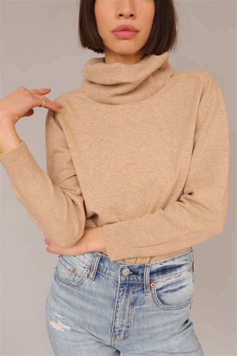 Vintage Cashmere Turtleneck Tan Garmentory