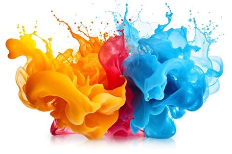 Premium Photo Color Water Splash On White Background