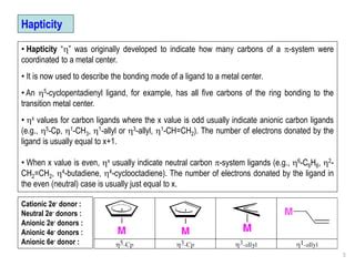 Organometallics Lecture Ppt Pdf