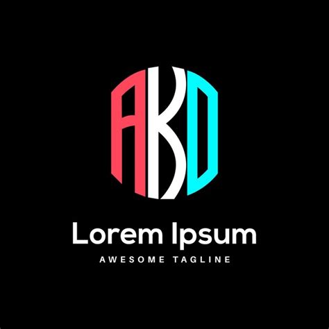 Icono De Stock De Dise O De Logotipo De Letra Akd Gratis Vector Premium