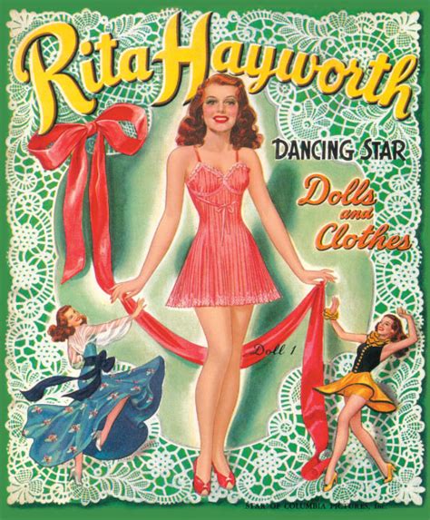 Rita Hayworth Bio Paperdollywood Paper Dolls By David Wolfe Classic