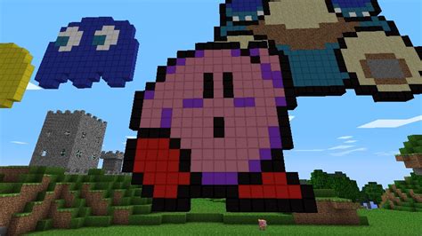 Kirby Pixel Art Minecraft Project