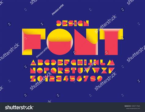 Vector Modern Abstract Font Alphabet Stock Vector Royalty Free 1099717565 Shutterstock