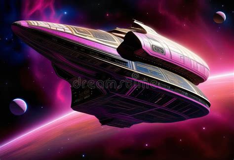 A Stunning Voyage Into Cosmic Elegance Stock Illustration