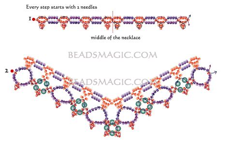 Free Pattern For Beautiful Beaded Necklace Margaret Beads Magic