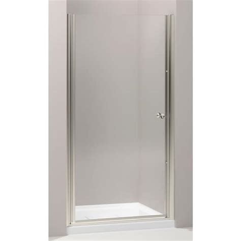 Kohler Fluence 39 In W Frameless Pivot Shower Door With Falling Lines