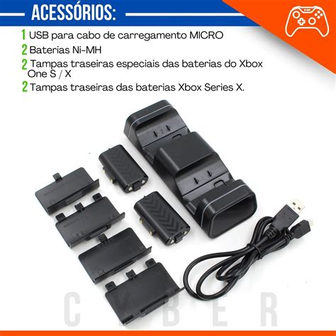 Base Carregador Controle Xbox Series S X 2 Bateria 800mah Frete grátis