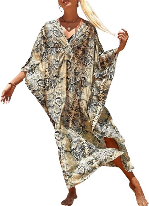 Youuxooa Batwing Sleeve Bathing Suit Cover Up For Swimwear Women Caftans Plus Size Kaftan