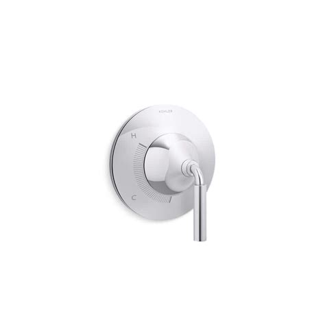 Kohler Tone 1 Handle Pressure Balancing Valve Trim In Polished Chrome