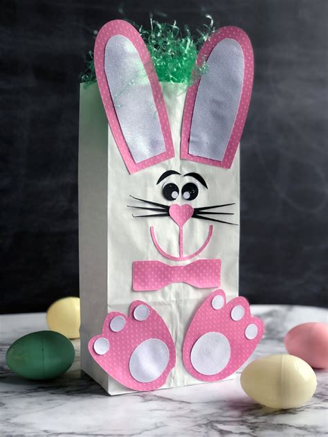 Cute Easter Bunny Lunch Bag Craft For Kids — Epc Crafts