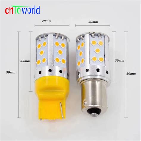 2x P21W PY21W LED Canbus BA15S BAU15S 19W 1156 7440 Car Led Light 3030