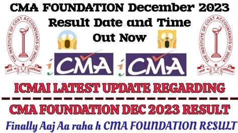 Cma Foundation December Result Update Icmai Official Notice Out