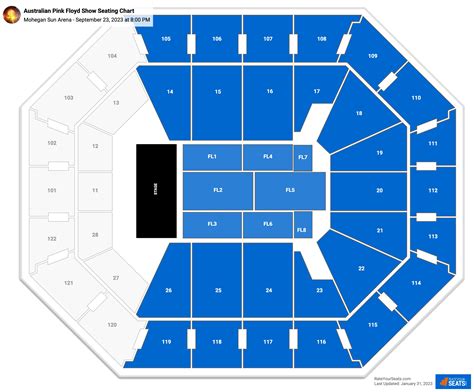 Comprehensive Seating and Section Map for Mohegan Sun Arena 11