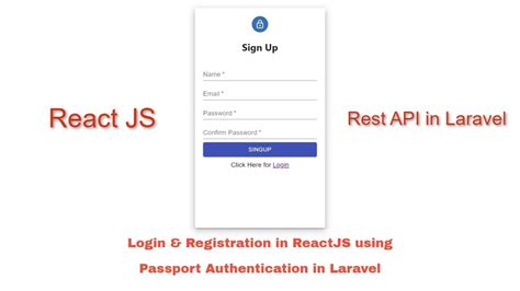 Passport Authentication In Laravel With React Js Rest Api In Laravel