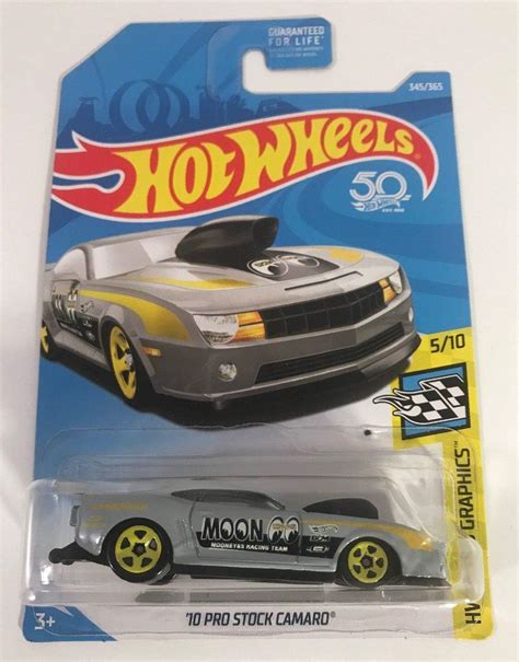 Amazon Hot Wheels Hw Speed Graphics Pro Stock Camaro Grey Mooneyes