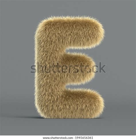 Hairy Font Furry Alphabet 3d Rendering Stock Illustration 1945656361