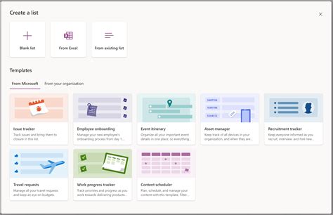 Microsoft Teams List Templates