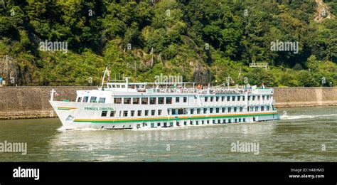 River Cruise Boat Rhine Gorge Germany Europe Stock Photo Alamy