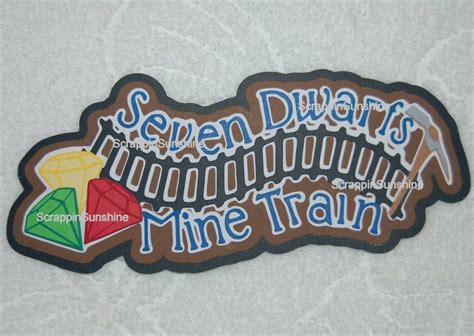 Disney Seven Dwarfs Mine Train Die Cut Title Scrapbook Page Paper Piece