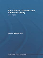 Ben-Gurion, Zionism and American Jewry: 1948 - 1963 - 1st Edition - Ar