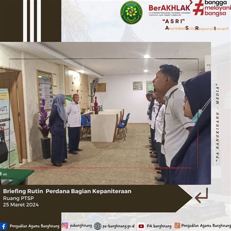 Briefing Rutin Perdana Bagian Kepaniteraan PA Bangkinang