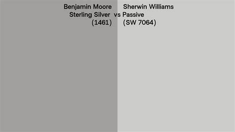 Benjamin Moore Sterling Silver 1461 Vs Sherwin Williams Passive Sw