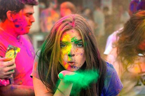 Celebración De Jaipur De La Experiencia Del Festival Color Holi 2023