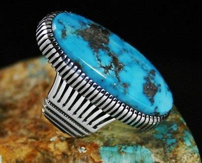 Jennifer Curtis Rare Gem Grade Morenci Turquoise Ring Navajo Turquoise