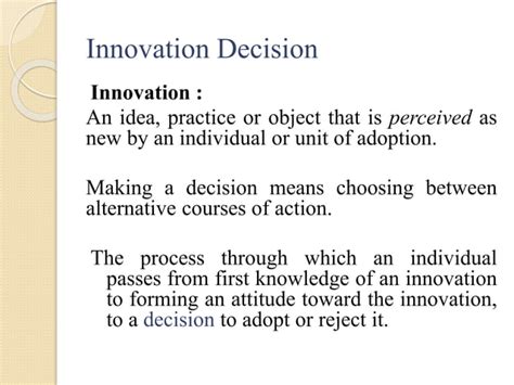 3 Types Of Innovation Decision Ppt