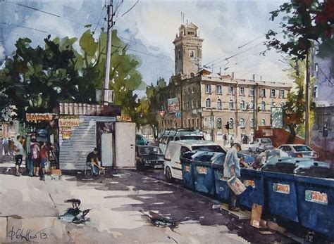 Живописная Одесса Художник Гладков | Street scenes, Soviet art, Nature art