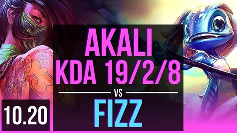 Akali Vs Fizz Mid Kda Triple Kill Early Solo Kills Kr