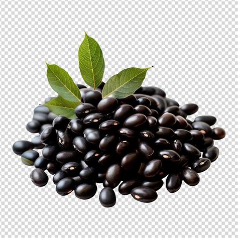 Premium Psd Black Soybeans Isolated On A Transparent Background