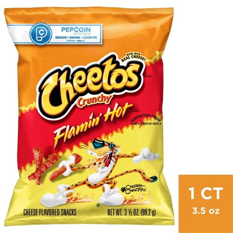 2X Cheetos Crunchy Flamin Hot Cheese Flavored Snacks 3 5oz