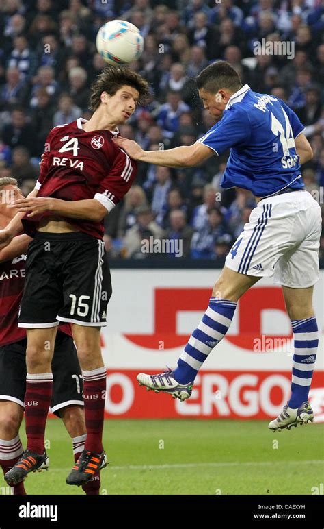 Schalke S Kyriakos Papadopoulos R Fights For The Ball With Nurember S