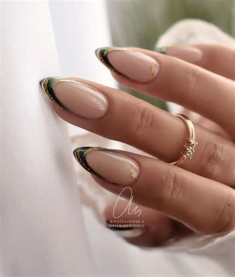 40 Trendy French Tip Nails For A Modern Twist Green Nails Gel Nails