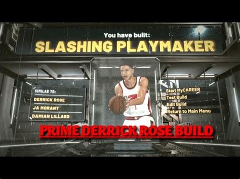 NBA 2K20 PRIME DERRICK ROSE BUILD NBA PLAYER BUILD 1 YouTube