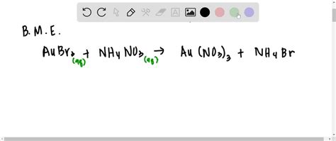 Solved Write The Balanced Complete Ionic Equation For The Reaction When Aubr3 And Nh4no3 Are